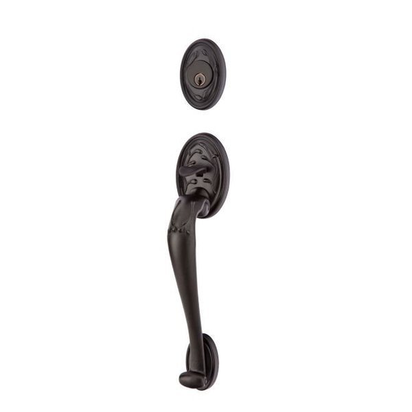 Flat Black Handleset 471224OCLFBLH, EMTEK, Mfr# 471224OCLFBLH